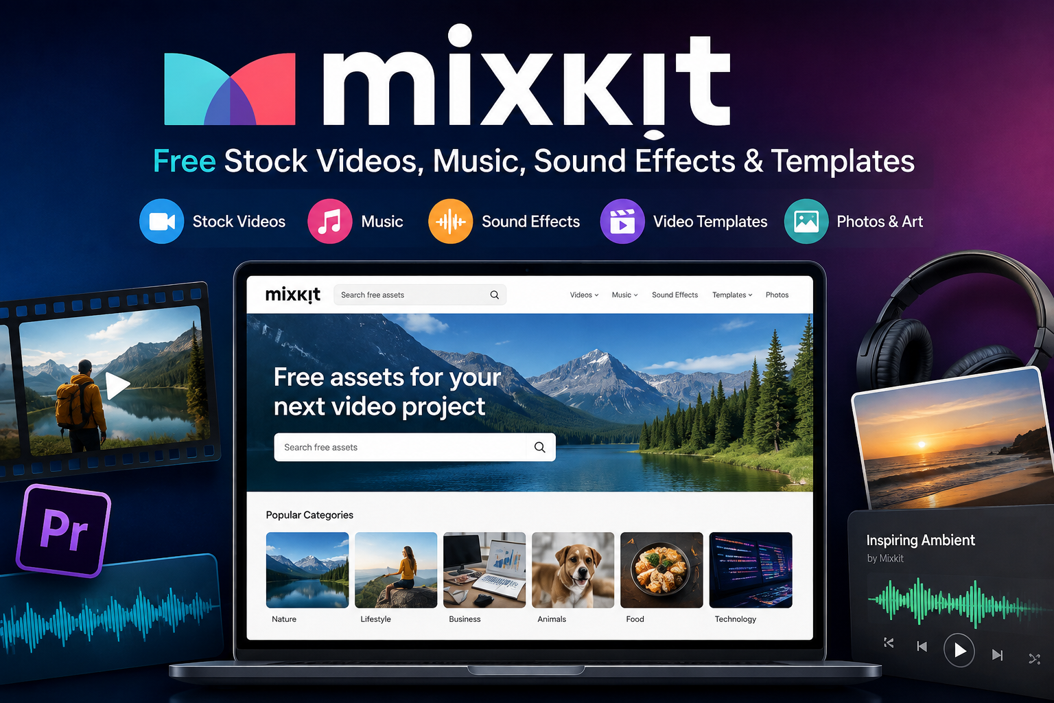 Mixkit Review2026: Free Stock Videos, Music, Templates, and Sound Effects